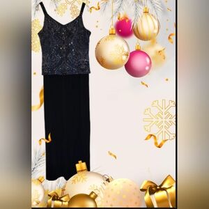 Alex Evenings Womens Maxi Split Skirt Glam Party Formal Dress 16W